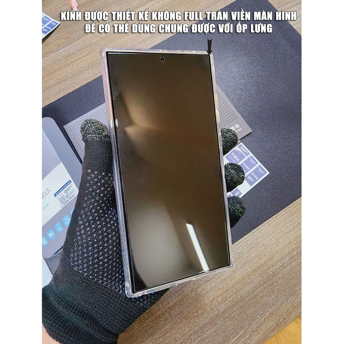 Kính cường lực Samsung Galaxy S25 Ultra full màn hình chính hãng Gor phủ nano