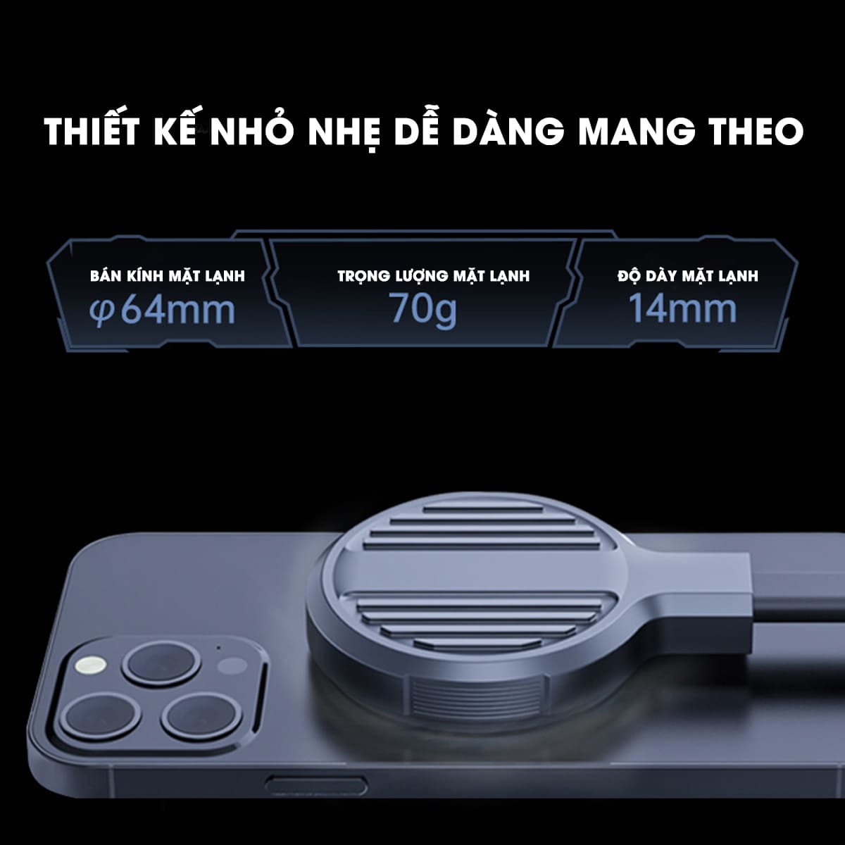 Quạt tản nhiệt điện thoại máy tính bảng XL30 sò lạnh nước từ tính hiệu năng cao có sạc không dây 15W