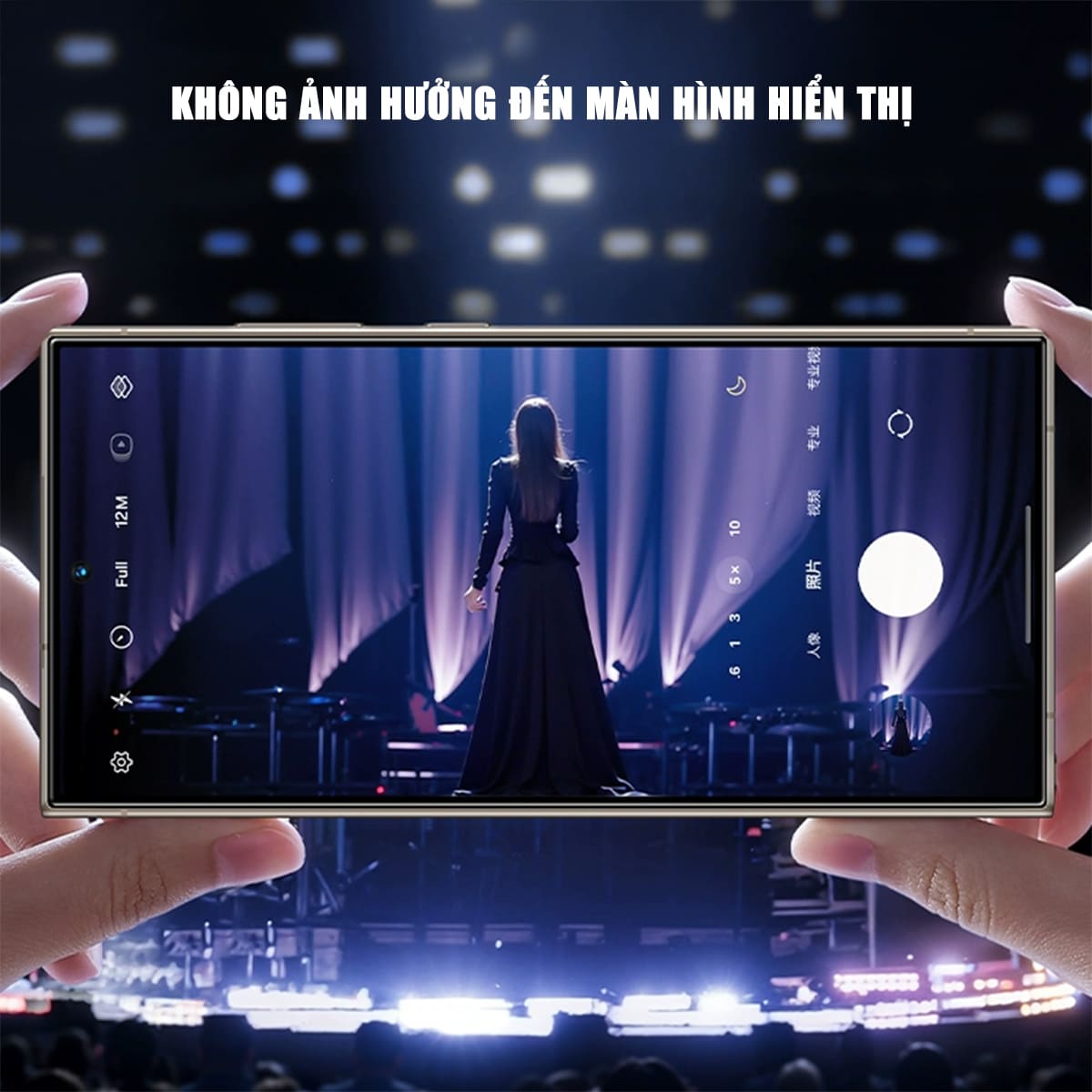 Kính cường lực Samsung Galaxy S24 Ultra full màn hình trong suốt viền đen siêu mỏng chính hãng Smart Devil