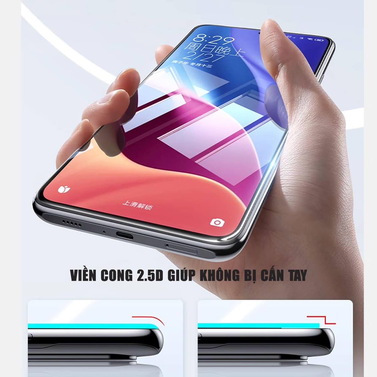 Kính cường lực Xiaomi Redmi K40 Pro Plus trong suốt full màn hình chính hãng Smart Devil