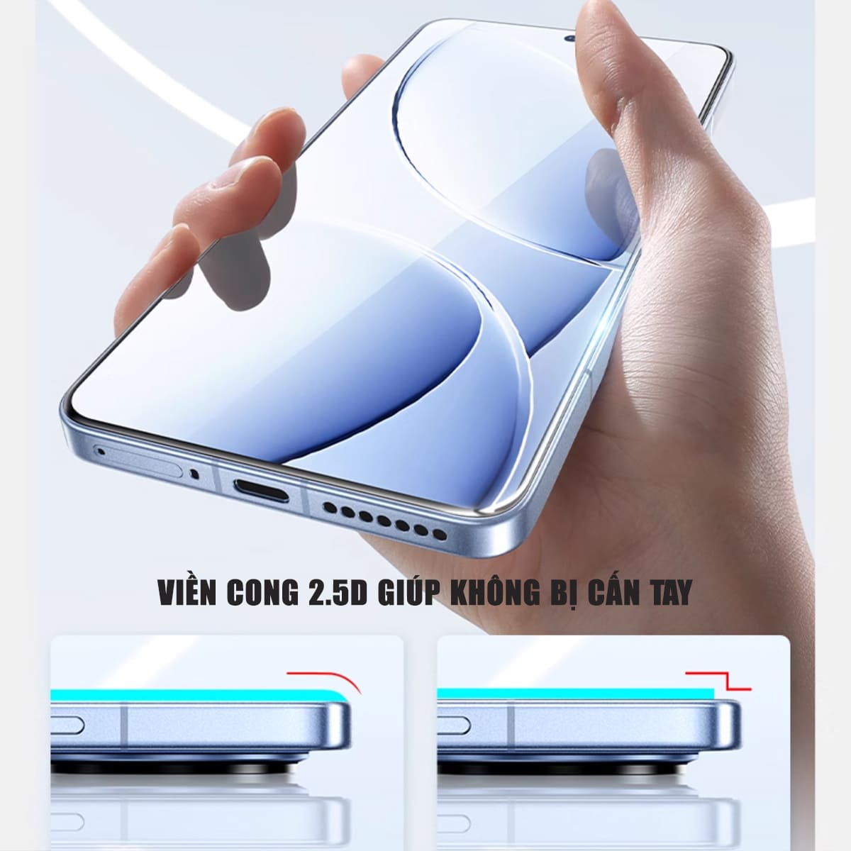 Kính cường lực Xiaomi Redmi K80 Pro trong suốt full màn hình chính hãng Smart Devil