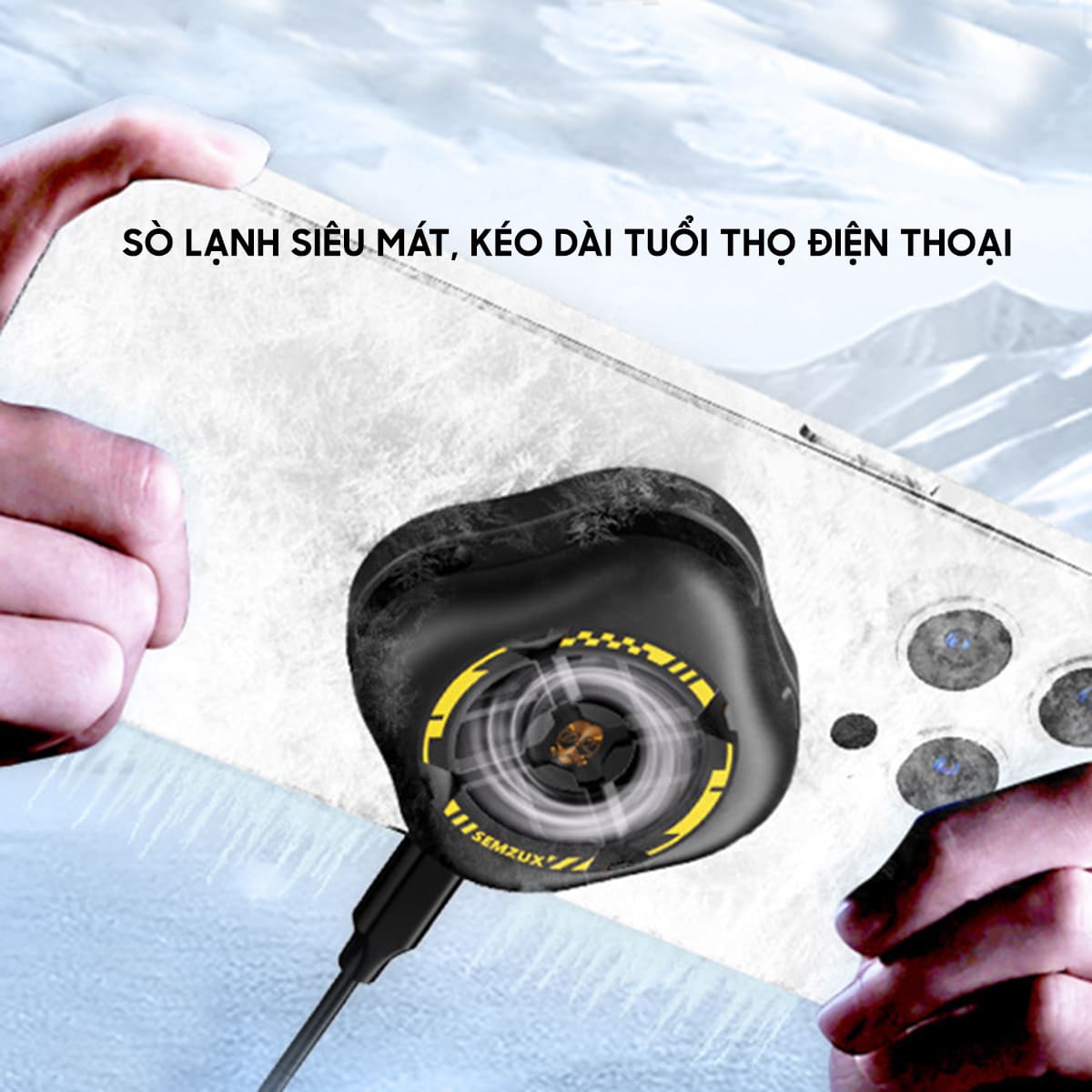 Quạt tản nhiệt điện thoại máy tính bảng X7 sò lạnh từ tính giá rẻ hỗ trợ tăng fps gaming liên quân PUBG FF