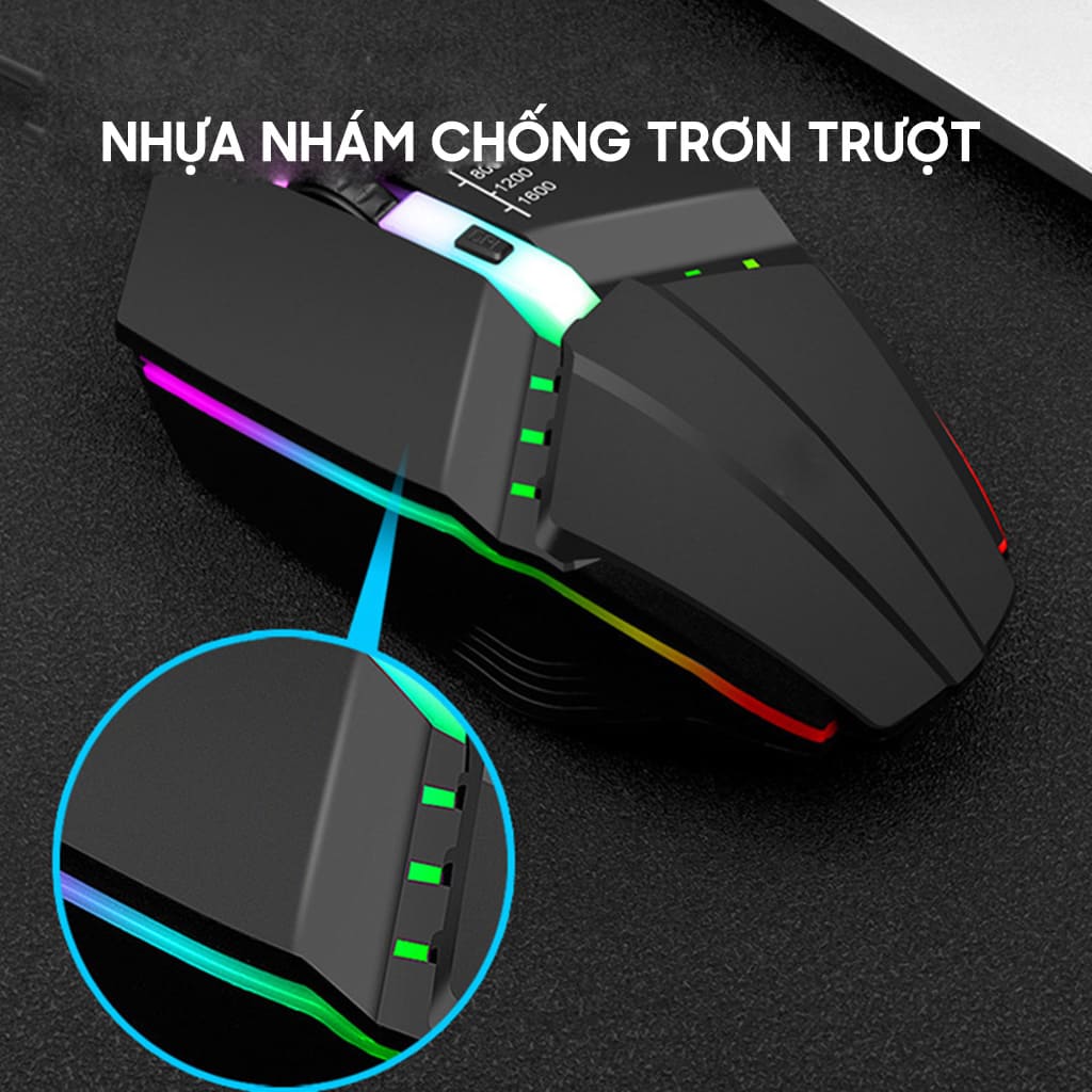 Chuột có dây Gaming X3 1600 DPI USB Led RGB đổi màu chuột máy tính văn phòng chơi game giá rẻ