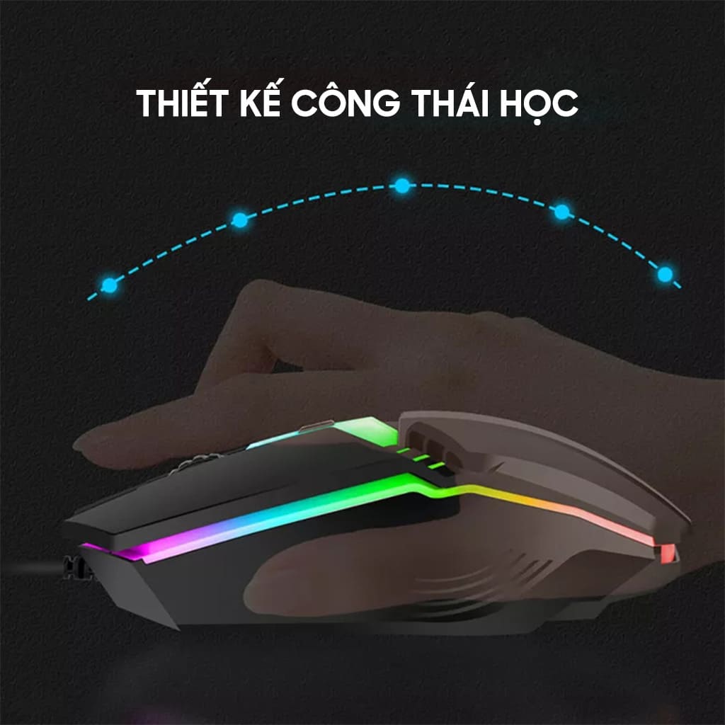 Chuột có dây Gaming X3 1600 DPI USB Led RGB đổi màu chuột máy tính văn phòng chơi game giá rẻ