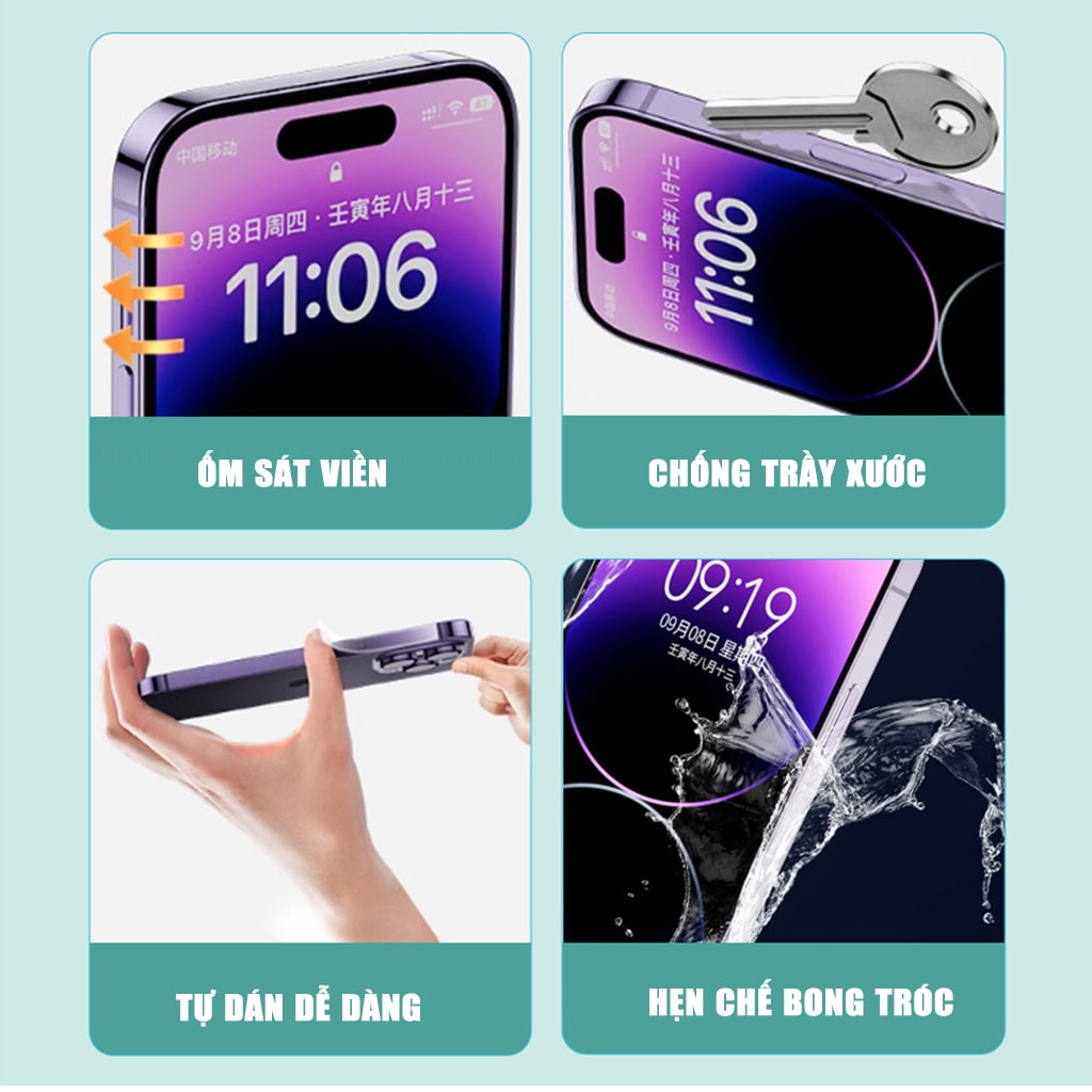 2 bộ dán viền Iphone 16 Pro PPF dẻo trong suốt tự phục hồi vết xước