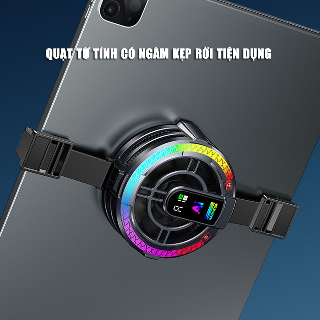 Quạt tản nhiệt ipad máy tính bảng sò lạnh TH06 Pro kiểm soát nhiệt độ thông minh AI công suất 24W