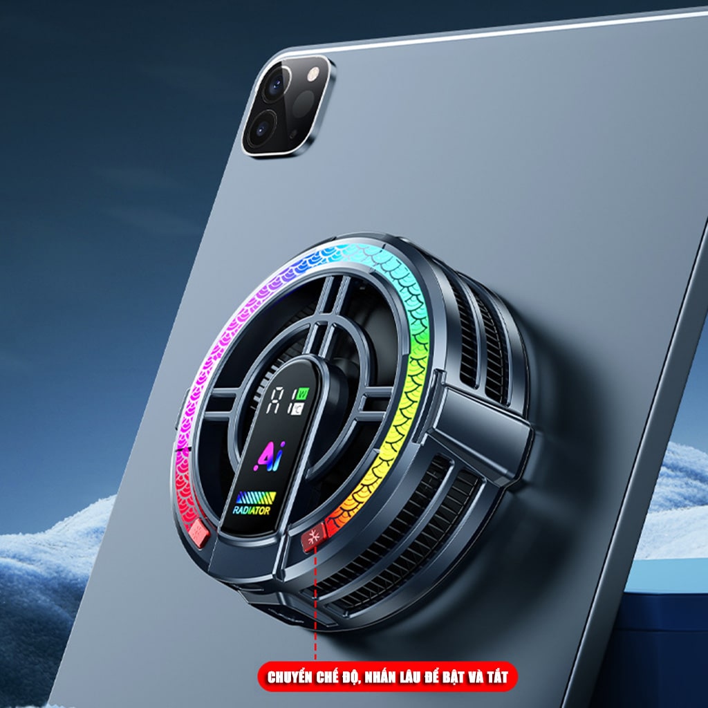 Quạt tản nhiệt ipad máy tính bảng sò lạnh TH06 Pro kiểm soát nhiệt độ thông minh AI công suất 24W