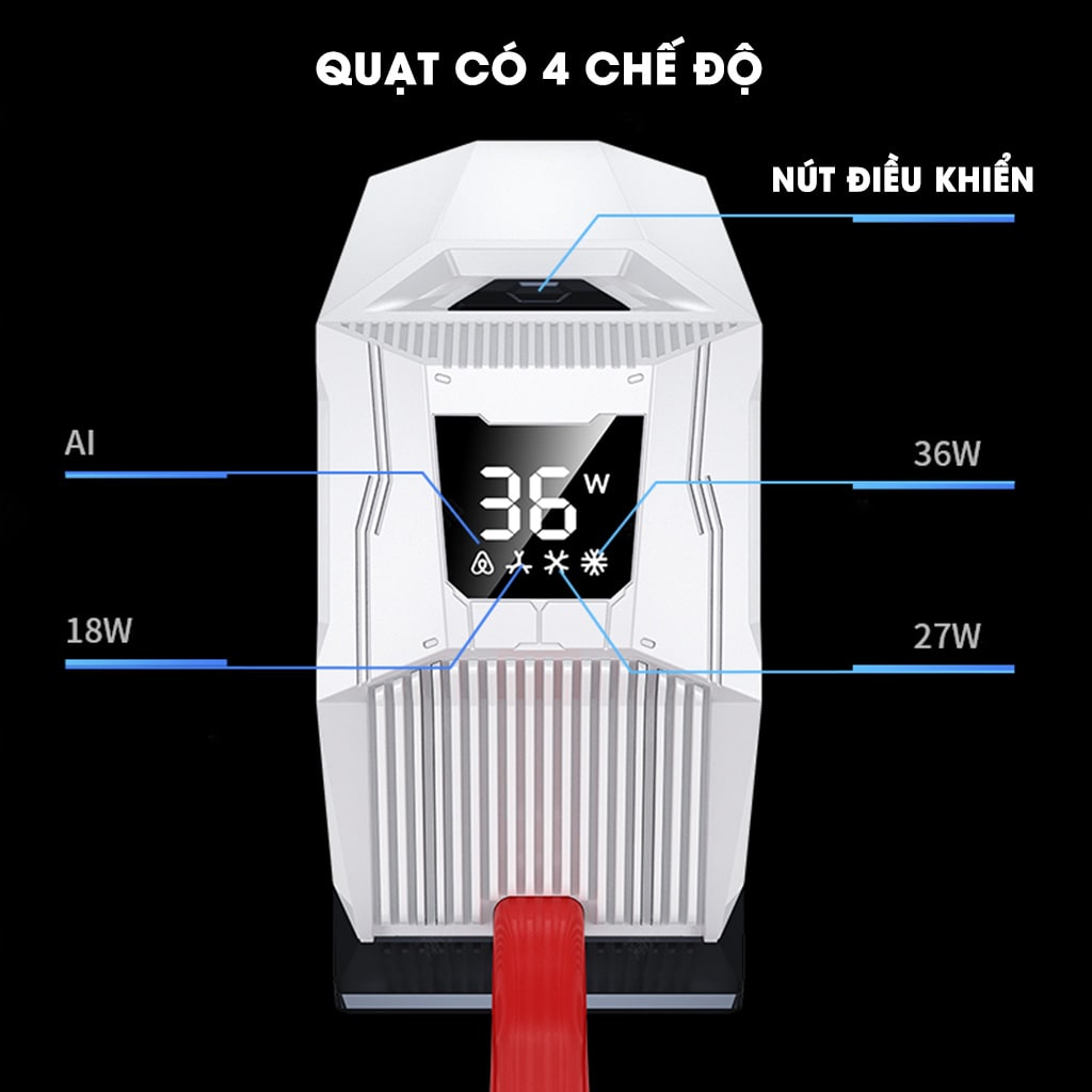 Quạt tản nhiệt điện thoại máy tính bảng sò lạnh nước từ tính XL36 PRO AI 36W hiệu năng cao đóng băng full mặt