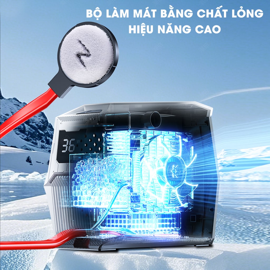 Quạt tản nhiệt điện thoại máy tính bảng sò lạnh nước từ tính XL36 PRO AI 36W hiệu năng cao đóng băng full mặt