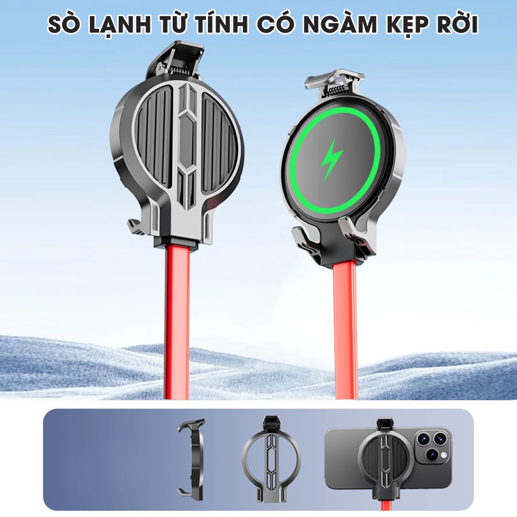 Quạt tản nhiệt điện thoại máy tính bảng sò lạnh nước từ tính XL36 PRO AI 36W hiệu năng cao đóng băng full mặt