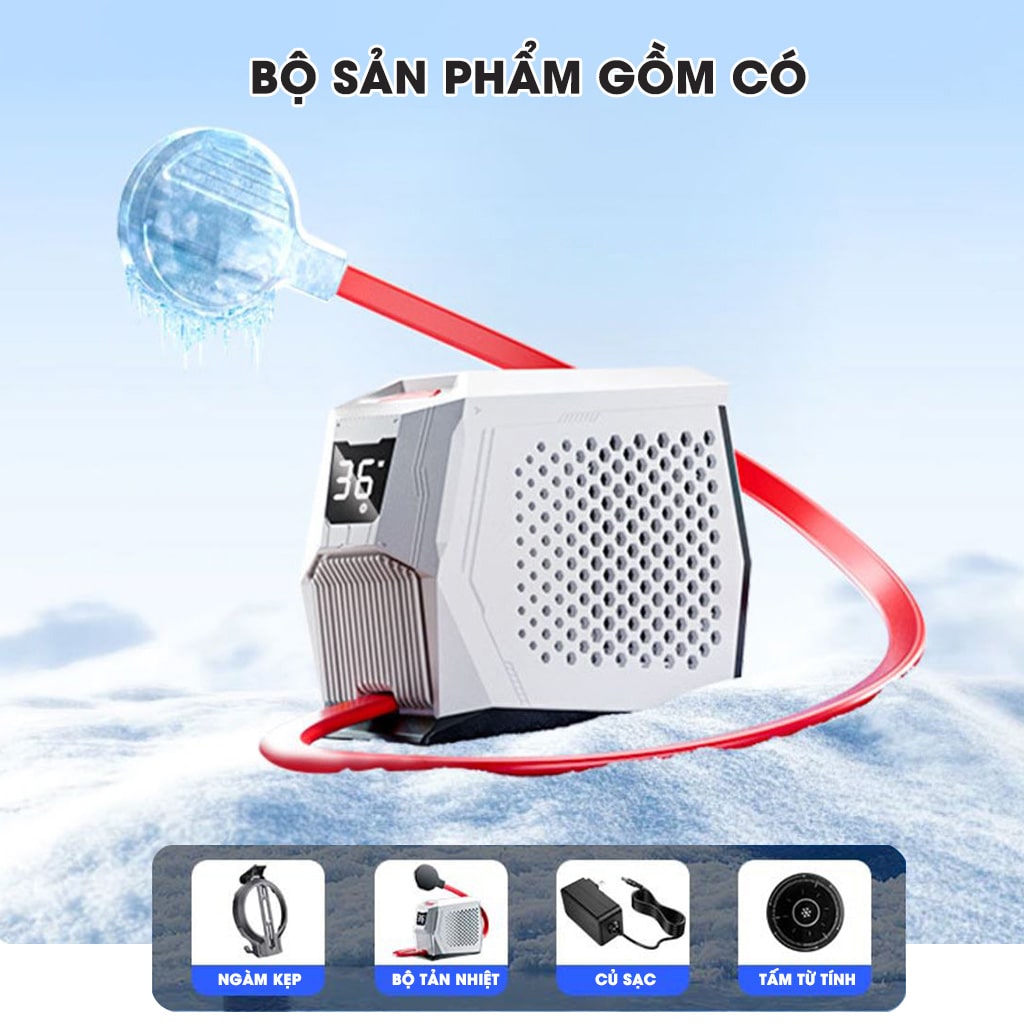 Quạt tản nhiệt điện thoại máy tính bảng sò lạnh nước từ tính XL36 PRO AI 36W hiệu năng cao đóng băng full mặt