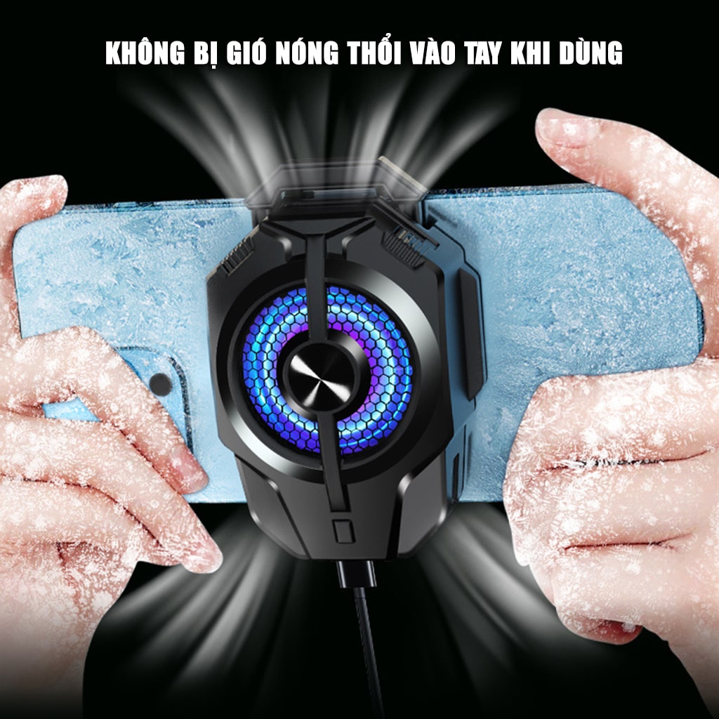 Quạt tản nhiệt điện thoại sò lạnh S21 màu trắng giá rẻ giảm nhiệt nhanh hỗ trợ tăng FPS Gaming Liên Quân PUBG FF