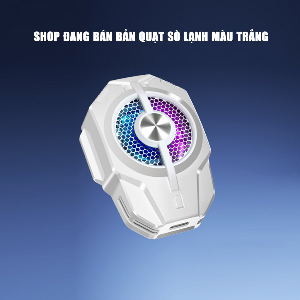 Quạt tản nhiệt điện thoại sò lạnh S21 màu trắng giá rẻ giảm nhiệt nhanh hỗ trợ tăng FPS Gaming Liên Quân PUBG FF