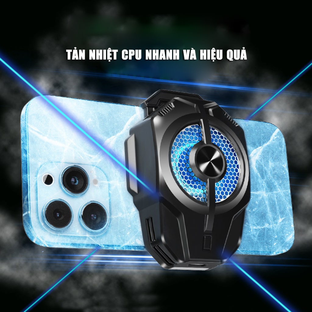 Quạt tản nhiệt điện thoại sò lạnh S21 màu trắng giá rẻ giảm nhiệt nhanh hỗ trợ tăng FPS Gaming Liên Quân PUBG FF