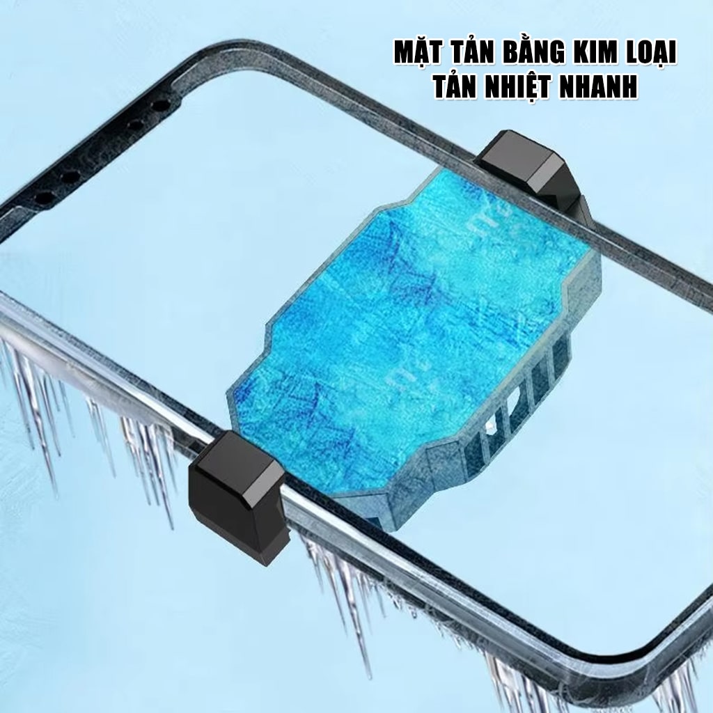 Quạt tản nhiệt điện thoại sò lạnh S3 màu trắng giá rẻ giảm nhiệt nhanh hỗ trợ tăng FPS Gaming Liên Quân PUBG FF