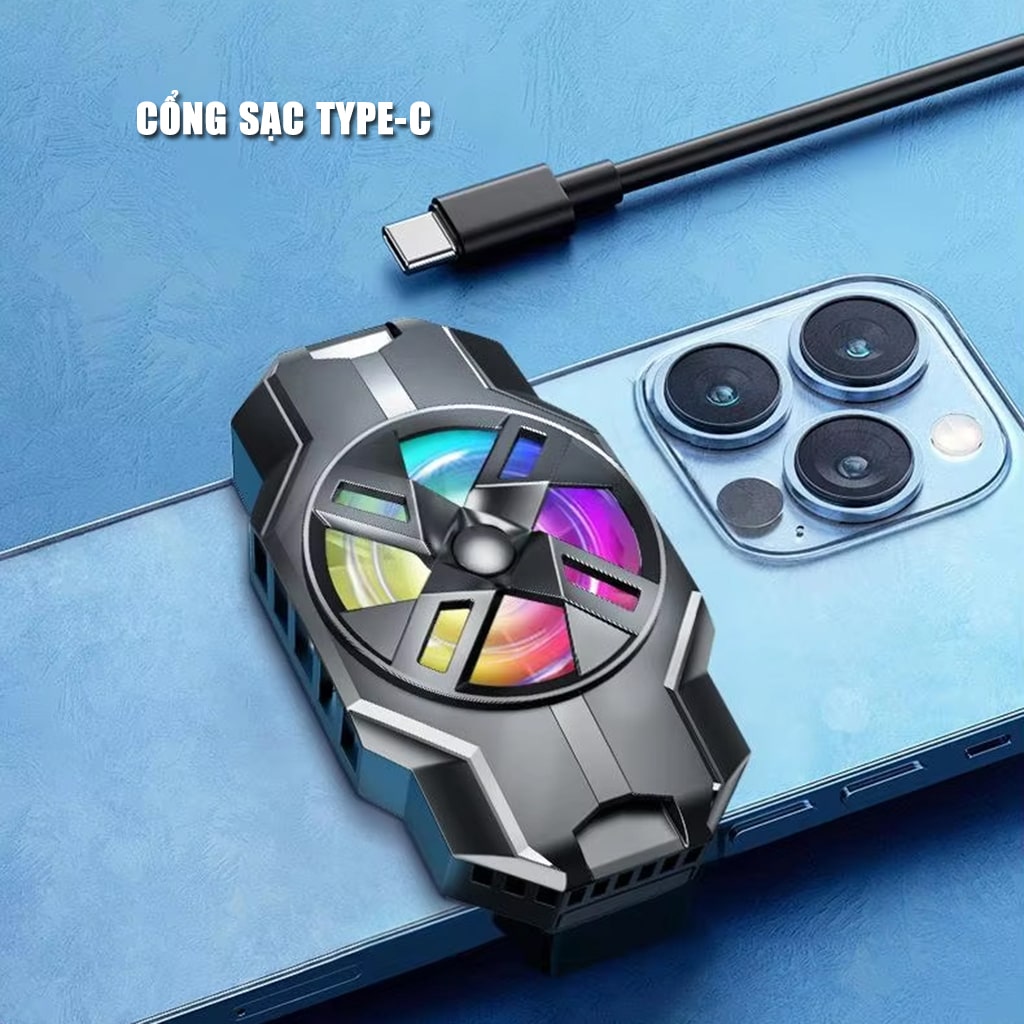 Quạt tản nhiệt điện thoại sò lạnh S3 màu trắng giá rẻ giảm nhiệt nhanh hỗ trợ tăng FPS Gaming Liên Quân PUBG FF