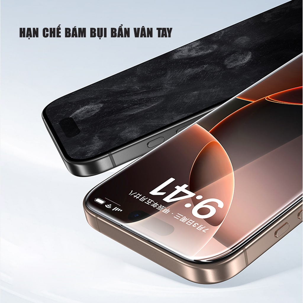 Kính cường lực chống nhìn trộm Iphone 15 Pro Max full màn hình khung tự dán chính hãng Smart Devil
