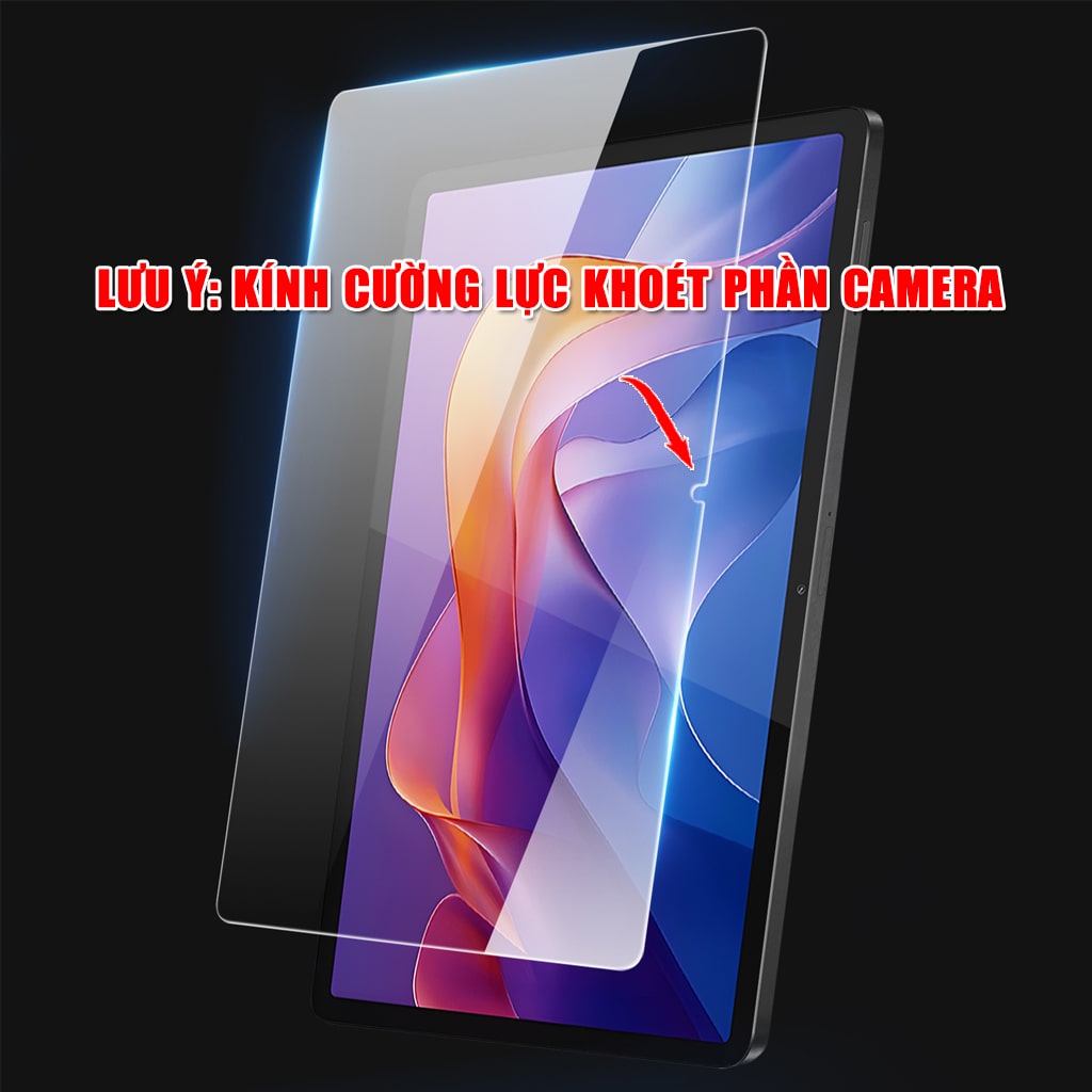 Kính cường lực Xiaomi Redmi Pad 2 full màn hình chính hãng Smart Devil có khung hỗ trợ dán