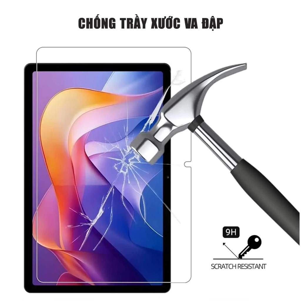 Kính cường lực Xiaomi Redmi Pad 2 full màn hình chính hãng Smart Devil có khung hỗ trợ dán