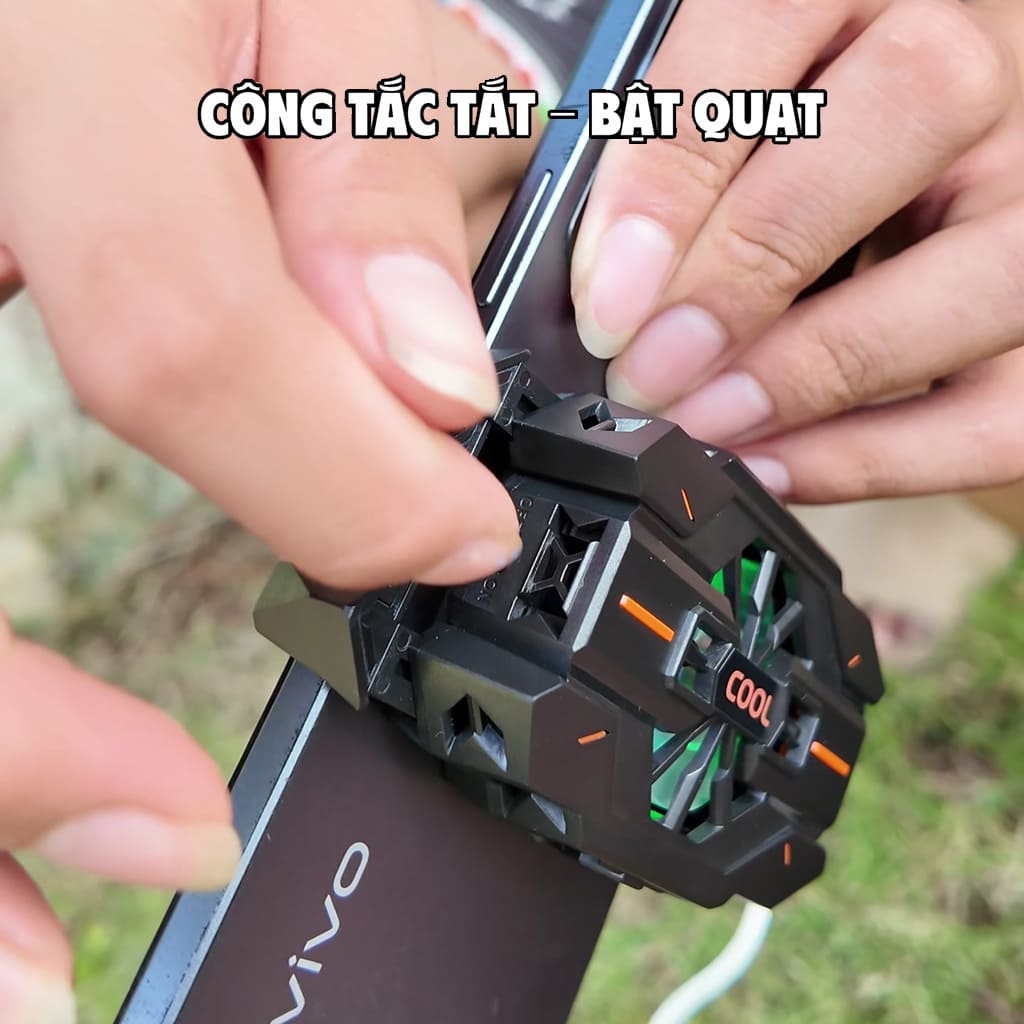 Quạt tản nhiệt điện thoại sò lạnh J42 Led RGB giảm nhiệt nhanh chơi game pubg freefire liên quân mobile