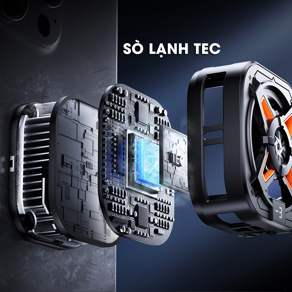 Quạt tản nhiệt điện thoại sò lạnh từ tính có ngàm kẹp rời SL54 SE Led RGB Gaming hỗ trợ tăng FPS Game Mobile Liên Quân Pubg FF