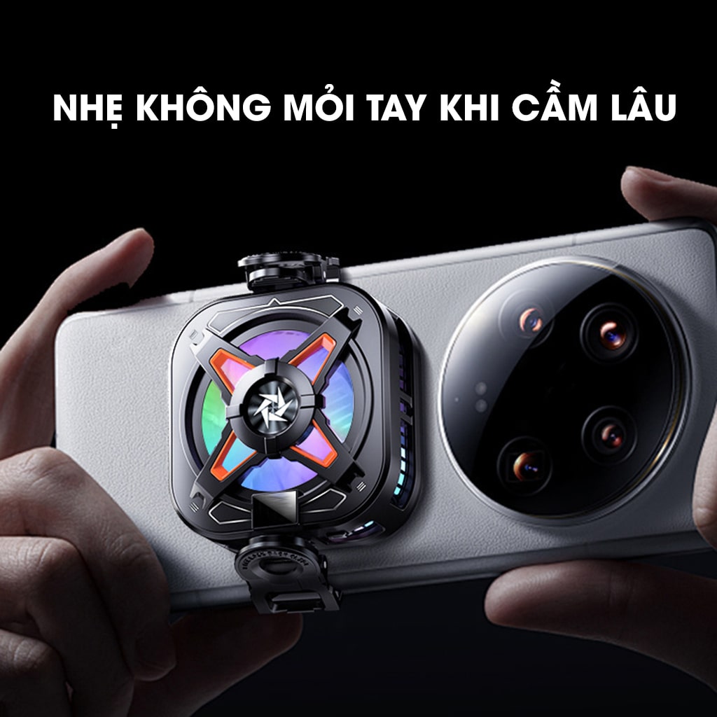 Quạt tản nhiệt điện thoại sò lạnh từ tính có ngàm kẹp rời SL54 SE Led RGB Gaming hỗ trợ tăng FPS Game Mobile Liên Quân Pubg FF