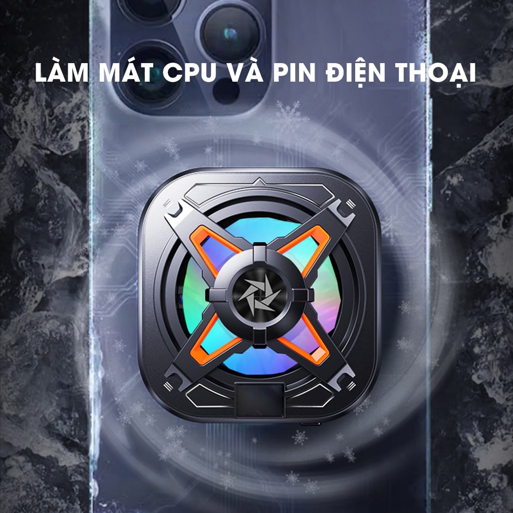 Quạt tản nhiệt điện thoại sò lạnh từ tính có ngàm kẹp rời SL54 SE Led RGB Gaming hỗ trợ tăng FPS Game Mobile Liên Quân Pubg FF