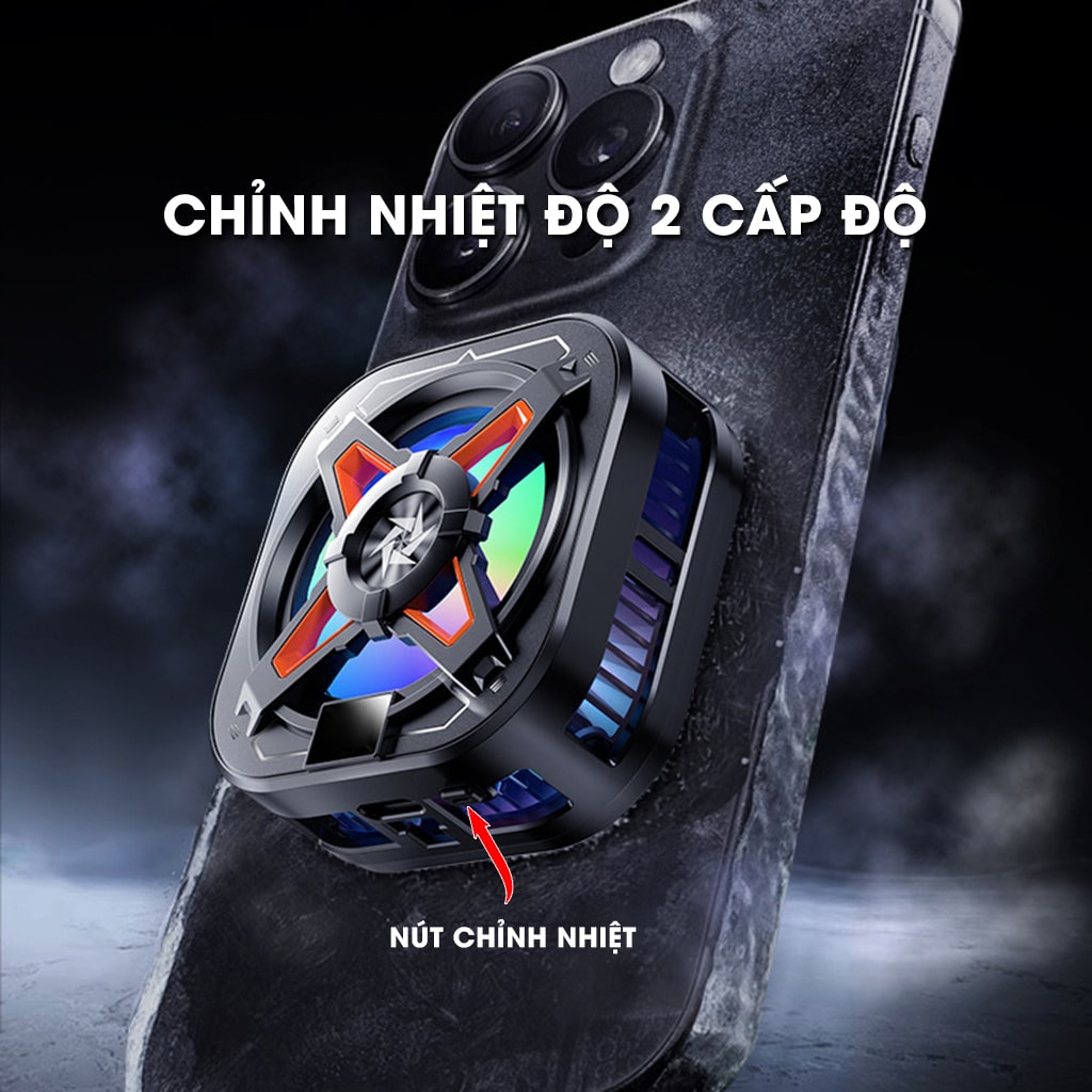 Quạt tản nhiệt điện thoại sò lạnh từ tính có ngàm kẹp rời SL54 SE Led RGB Gaming hỗ trợ tăng FPS Game Mobile Liên Quân Pubg FF