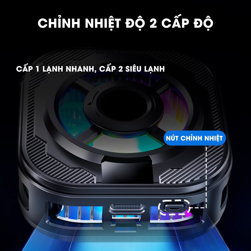 Quạt tản nhiệt điện thoại sò lạnh từ tính có ngàm kẹp rời SL39 SE Led RGB Gaming hỗ trợ tăng FPS Game Mobile Liên Quân Pubg FF