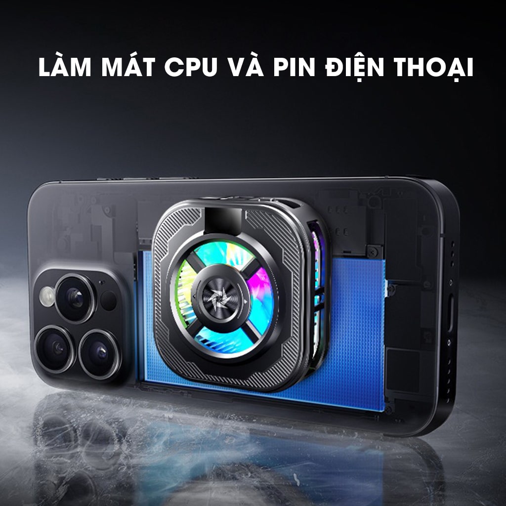 Quạt tản nhiệt điện thoại sò lạnh từ tính có ngàm kẹp rời SL39 SE Led RGB Gaming hỗ trợ tăng FPS Game Mobile Liên Quân Pubg FF