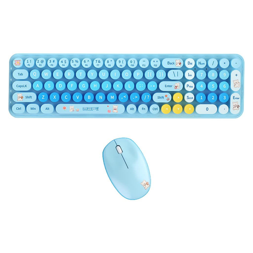 Bộ bàn phím chuột không dây Baby Bear - chuột máy tính không dây bàn phím MOFII hồng dễ thương Wireless