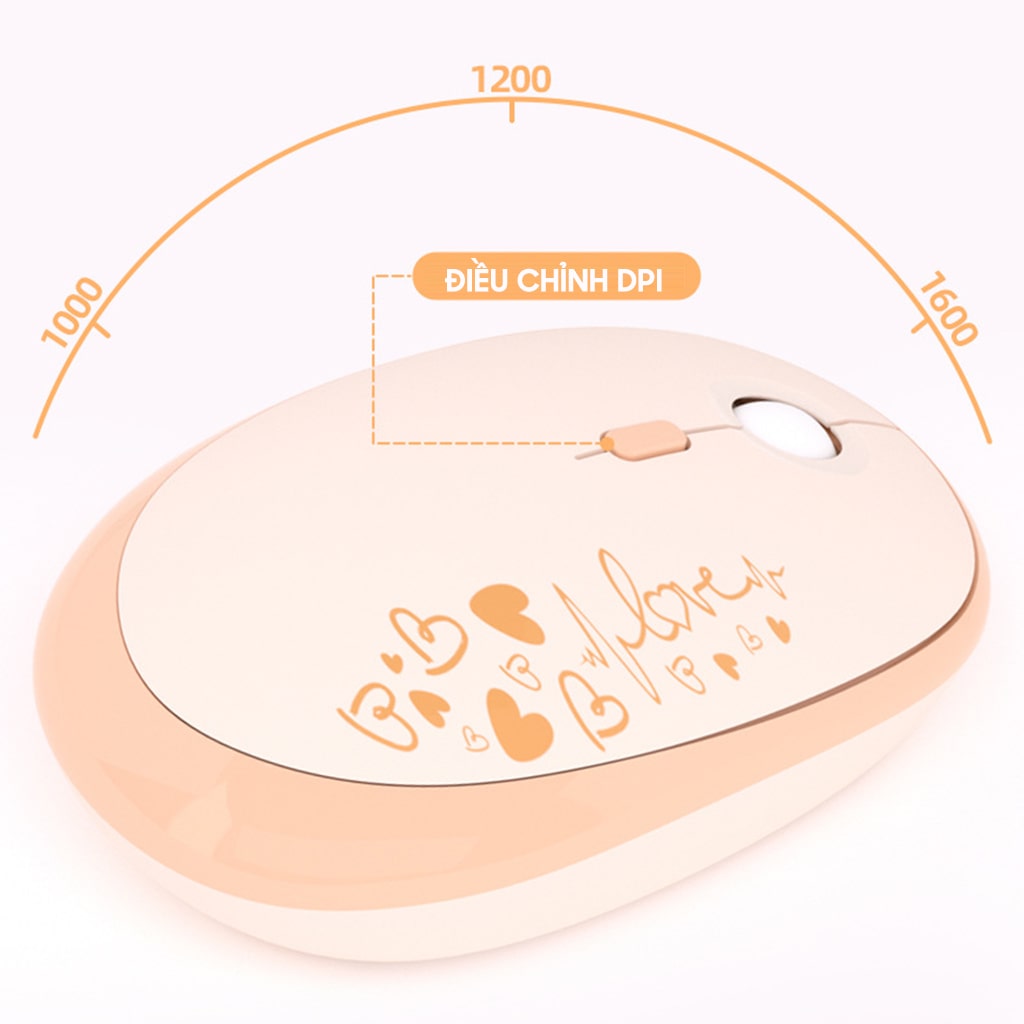 Bộ bàn phím chuột không dây cute Lovely - chuột máy tính không dây bàn phím MOFII hồng dễ thương Wireless