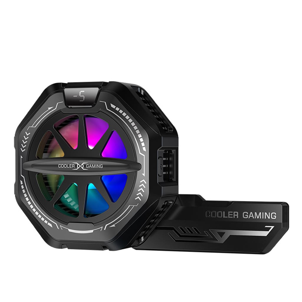 Quạt tản nhiệt điện thoại sò lạnh từ tính K13 Max chỉnh nhiệt AI Led RGB hiển thị nhiệt độ công suất 15W có ngàm kẹp rời