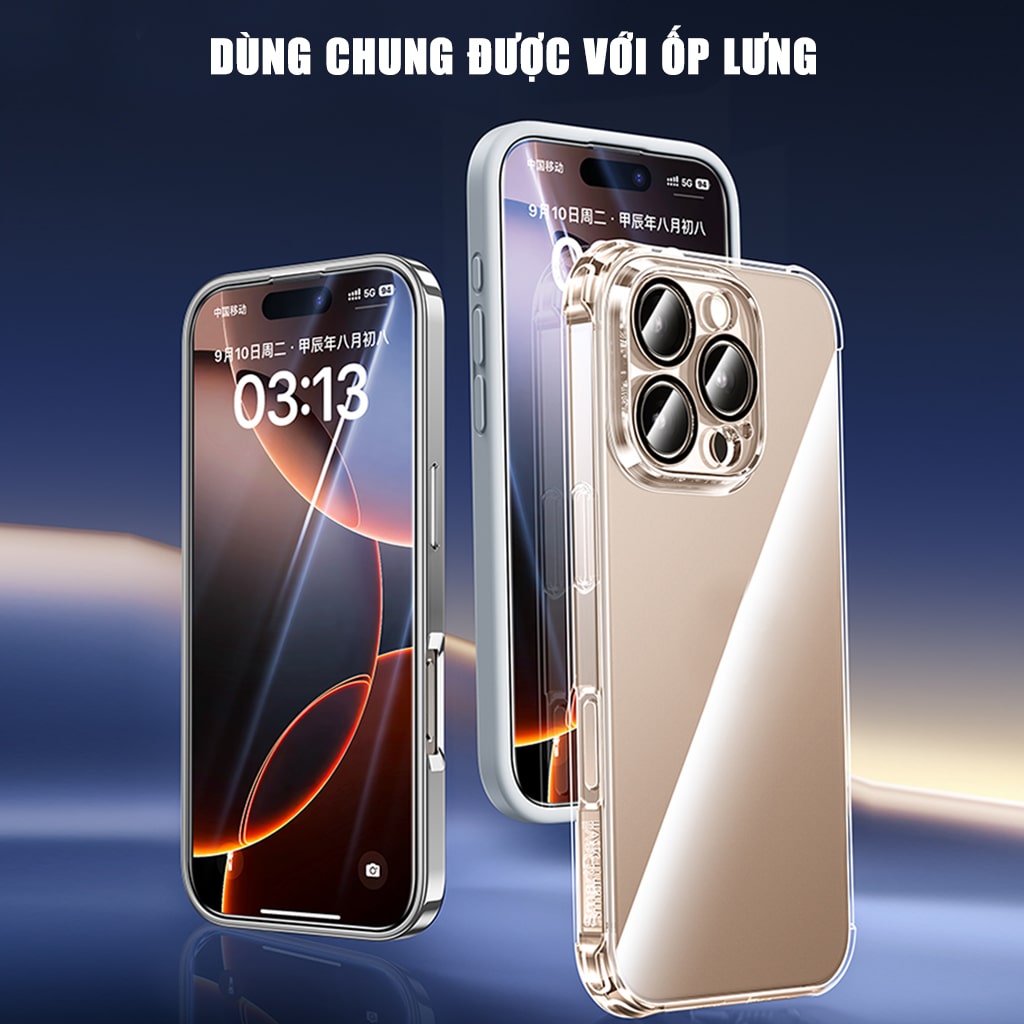 Kính cường lực Iphone 17 Pro Max chống chói AR Anti-Reflection full màn hình nhận vân tay Smart Devil