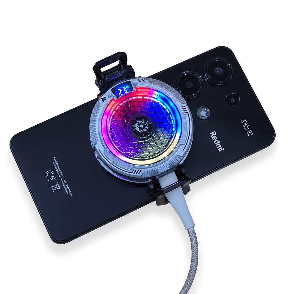 Quạt tản nhiệt điện thoại sò lạnh cao cấp TH18 Pro AI 24W kiểm soát nhiệt thông minh AI Led RGB làm lạnh không tụt FPS khi chơi game PUBG