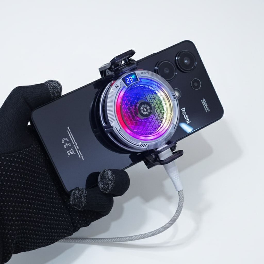 Quạt tản nhiệt điện thoại sò lạnh cao cấp TH18 Pro AI 24W kiểm soát nhiệt thông minh AI Led RGB làm lạnh không tụt FPS khi chơi game PUBG