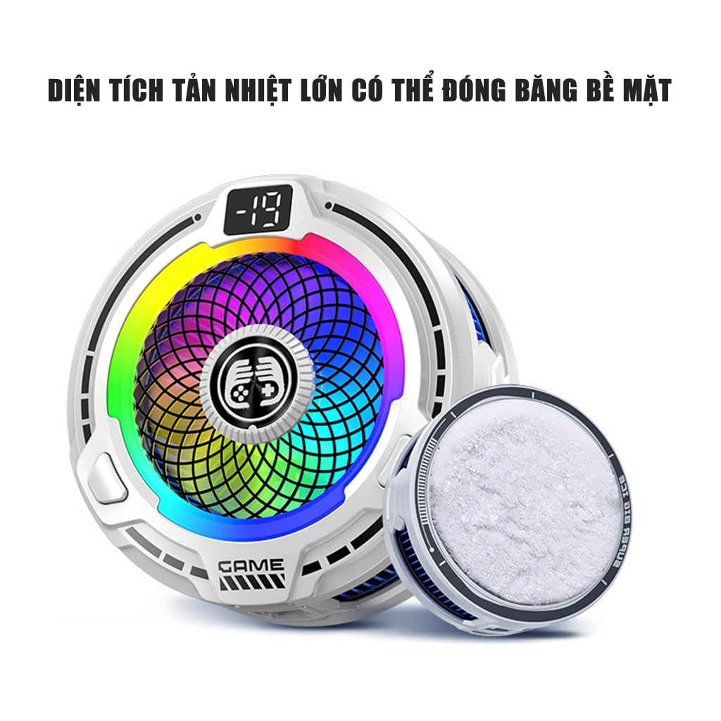 Quạt sò lạnh tản nhiệt điện thoại cao cấp FS18 Pro AI 30W kiểm soát nhiệt thông minh AI Led RGB làm lạnh không tụt FPS khi chơi game PUBG