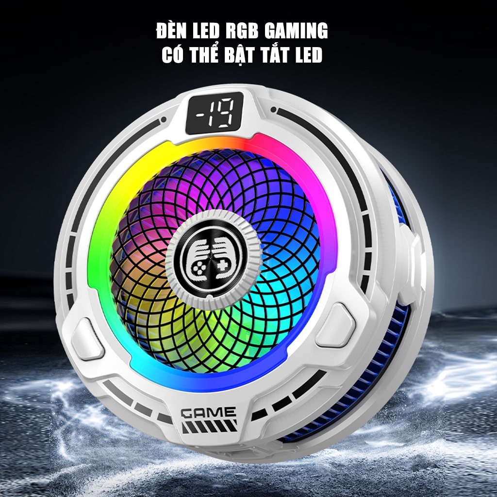 Quạt sò lạnh tản nhiệt điện thoại cao cấp FS18 Pro AI 30W kiểm soát nhiệt thông minh AI Led RGB làm lạnh không tụt FPS khi chơi game PUBG