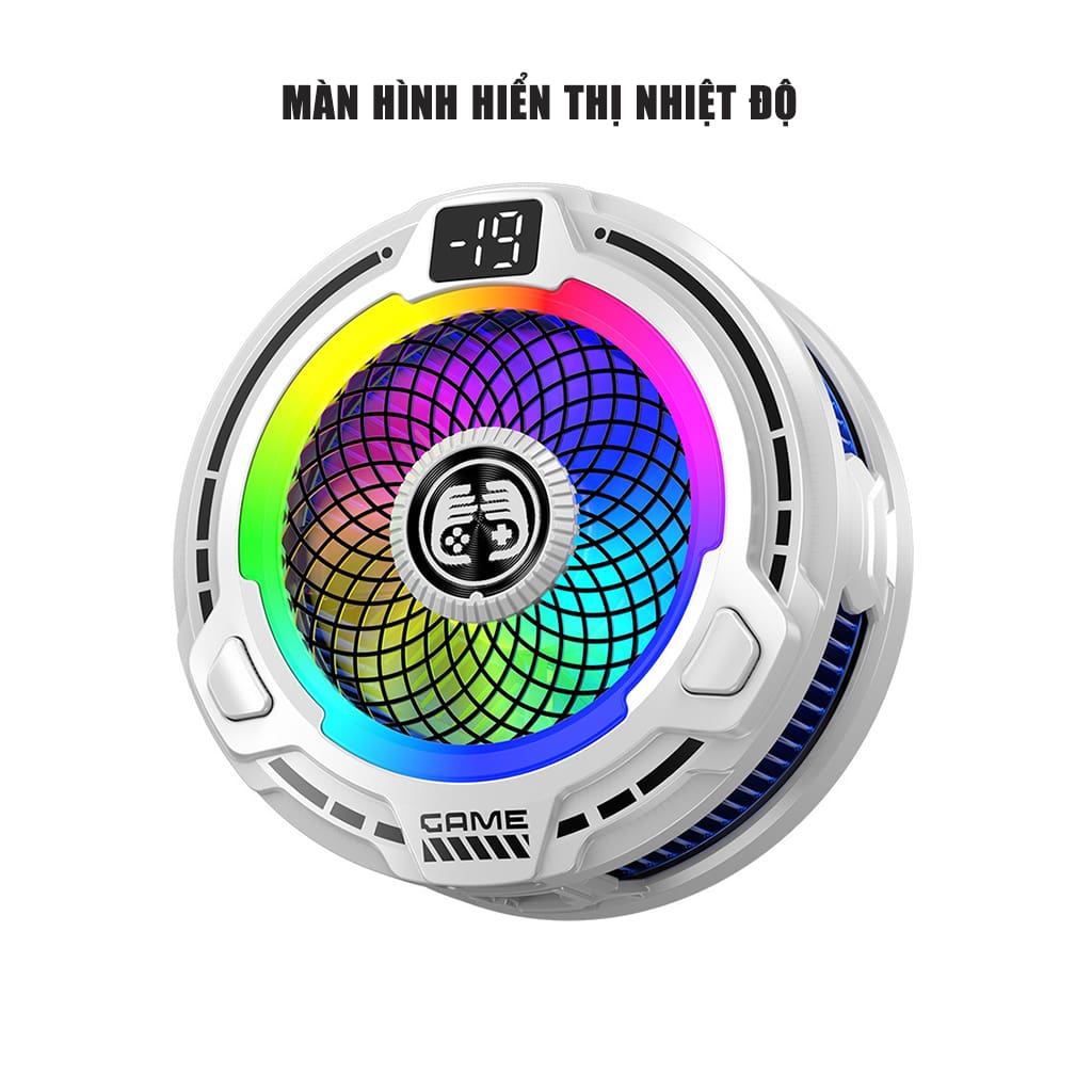 Quạt sò lạnh tản nhiệt điện thoại cao cấp FS18 Pro AI 30W kiểm soát nhiệt thông minh AI Led RGB làm lạnh không tụt FPS khi chơi game PUBG