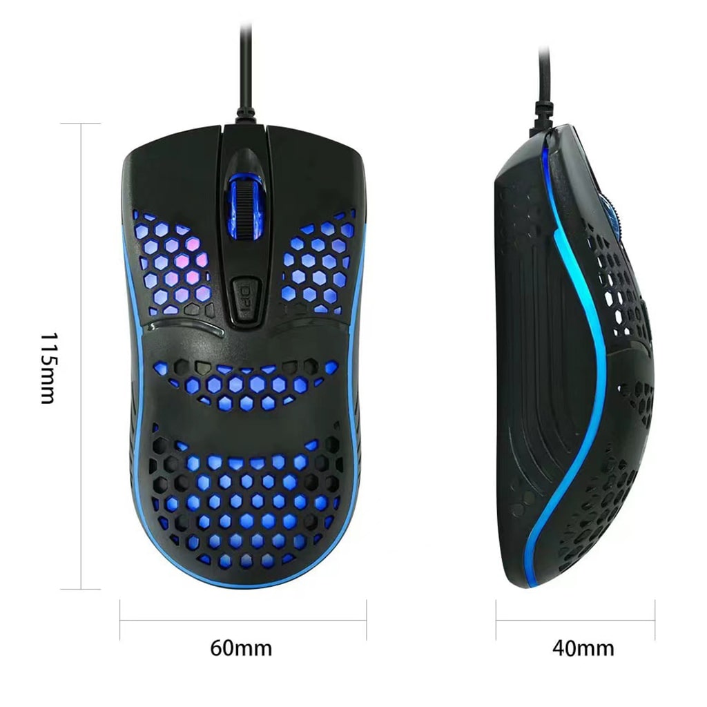 Chuột có dây Gaming X6 1200 DPI USB Led RGB đục lỗ chuột máy tính văn phòng chơi game giá rẻ