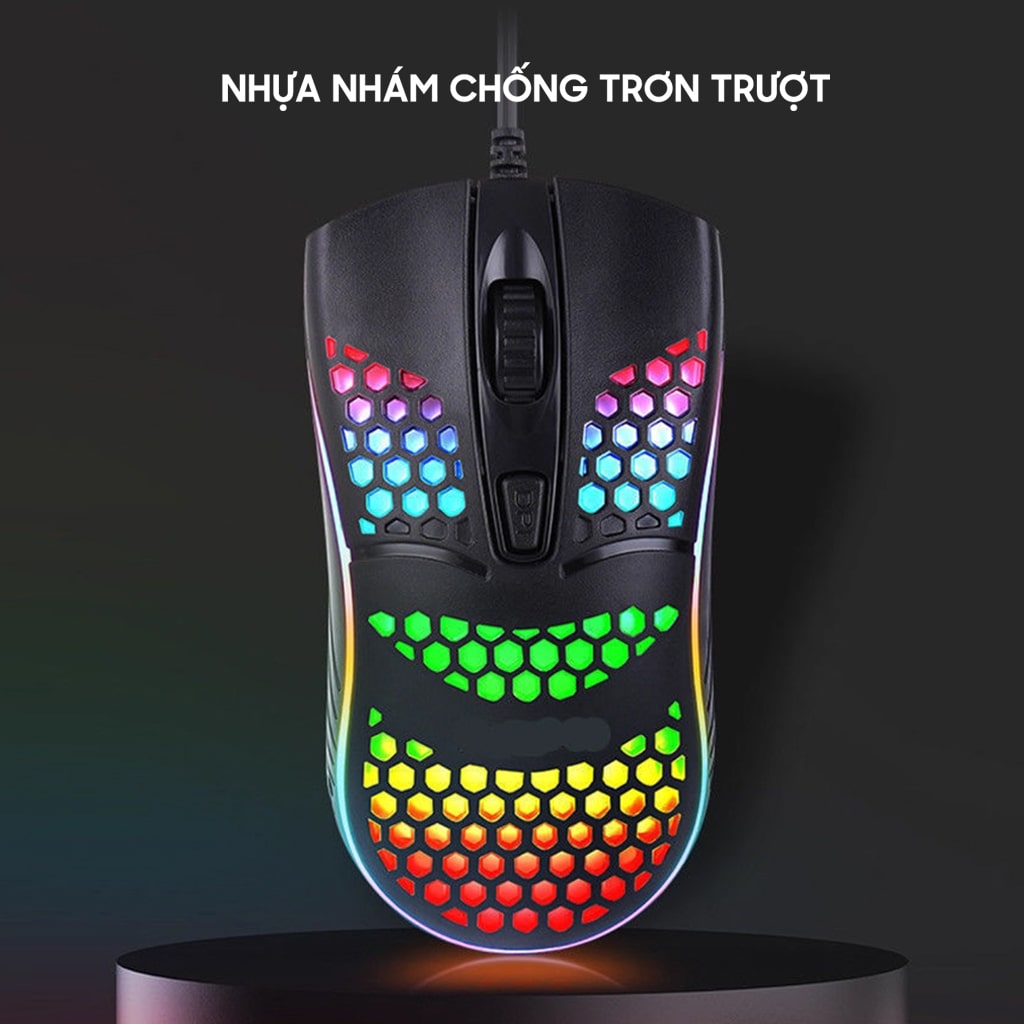 Chuột có dây Gaming X6 1200 DPI USB Led RGB đục lỗ chuột máy tính văn phòng chơi game giá rẻ