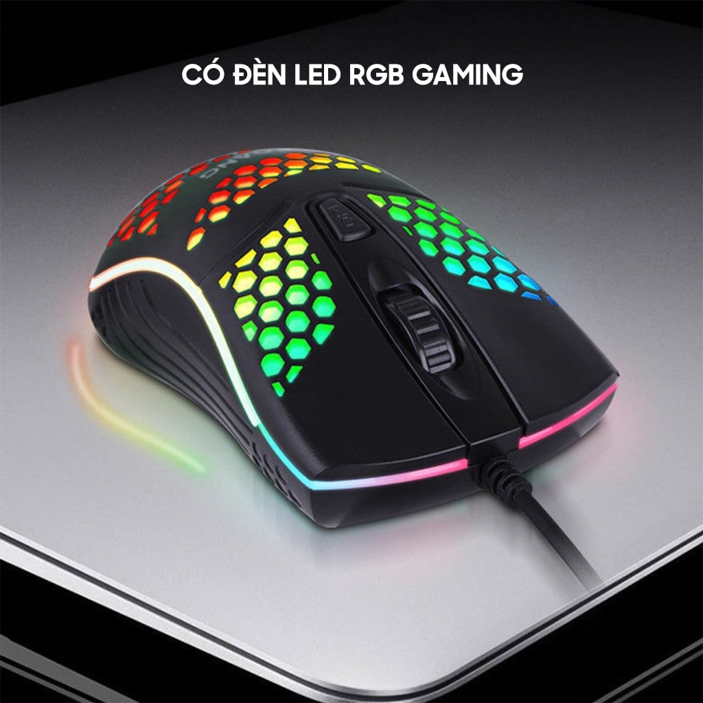 Chuột có dây Gaming X6 1200 DPI USB Led RGB đục lỗ chuột máy tính văn phòng chơi game giá rẻ