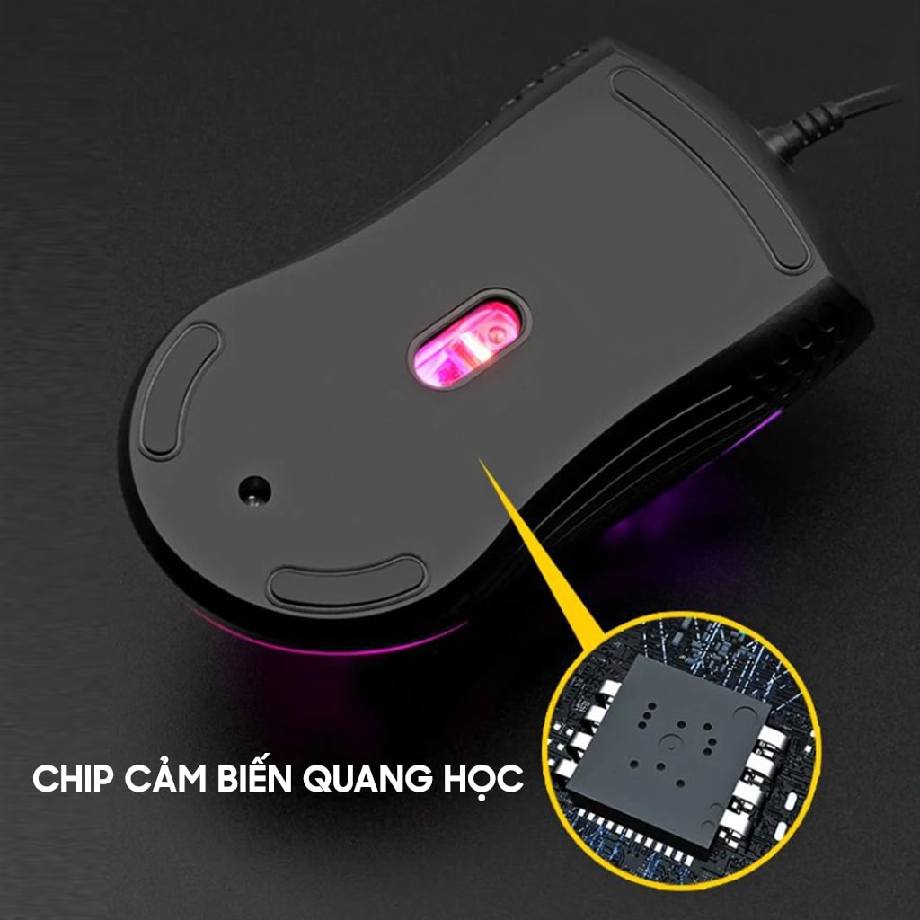 Chuột có dây Gaming X6 1200 DPI USB Led RGB đục lỗ chuột máy tính văn phòng chơi game giá rẻ