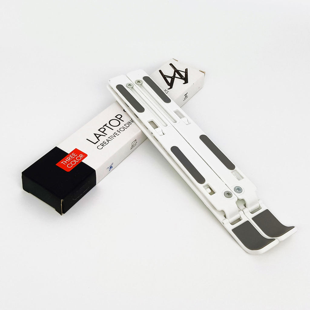 Giá đỡ tản nhiệt laptop Ipad E1 bằng nhựa gấp gọn đế tản nhiệt 8 nấc điều chỉnh độ cao giá rẻ màu bạc