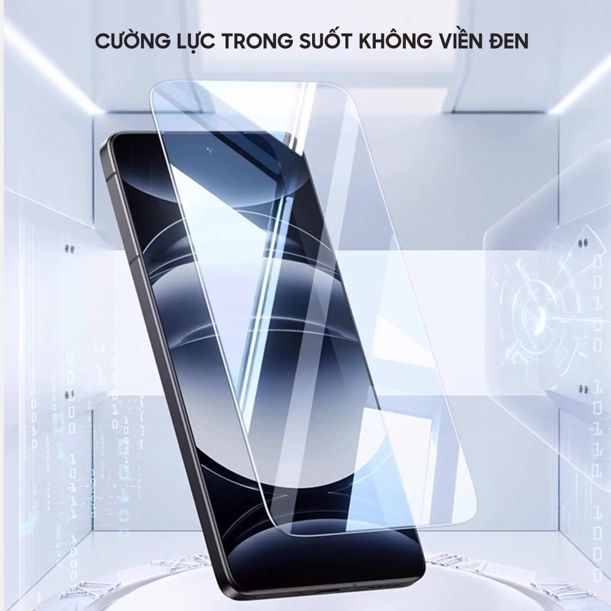 Kính cường lực Realme GT8 Pro trong suốt full màn hình chính hãng Smart Devil có khung hỗ trợ dán