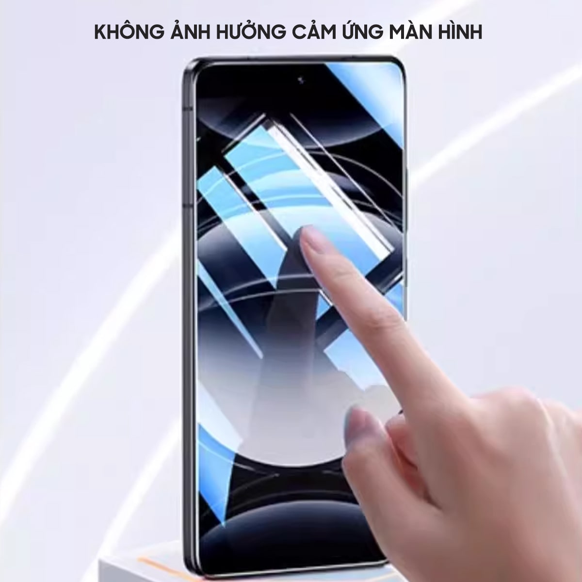 Kính cường lực Realme GT8 Pro trong suốt full màn hình chính hãng Smart Devil có khung hỗ trợ dán