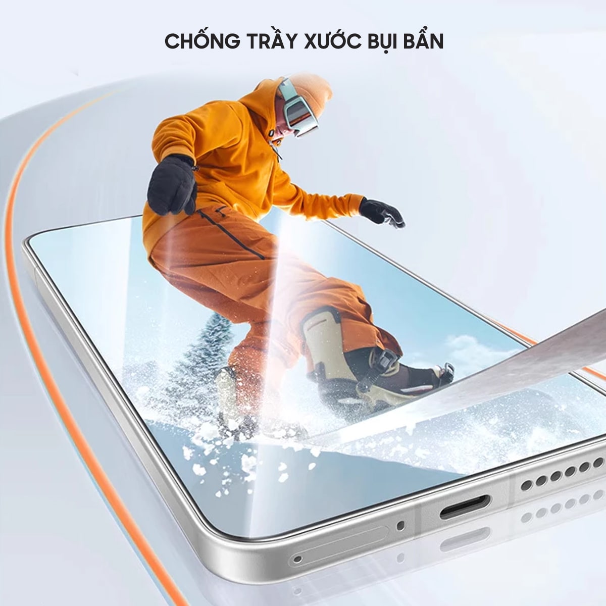 Kính cường lực Realme GT8 Pro trong suốt full màn hình chính hãng Smart Devil có khung hỗ trợ dán