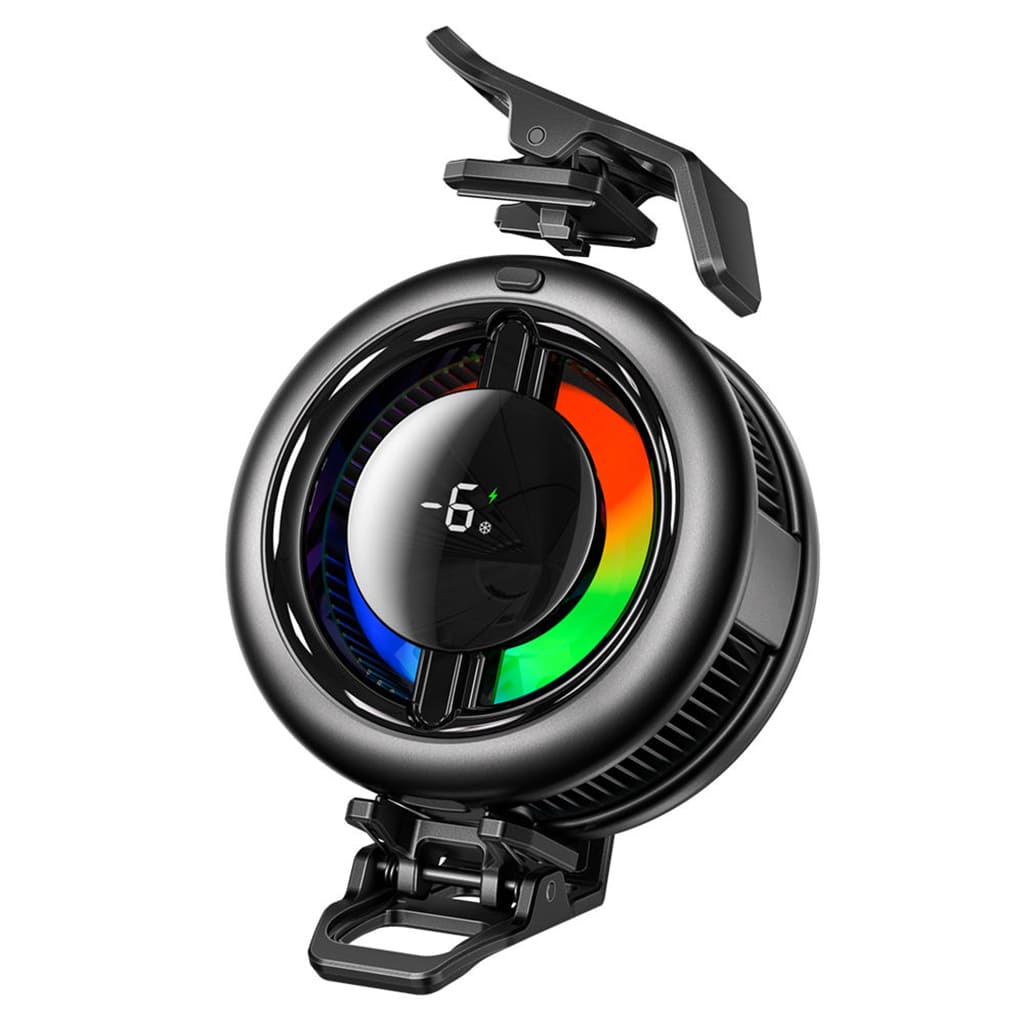 Quạt tản nhiệt điện thoại sò lạnh Memo CX19 có sạc không dây màn hình hiển thị nhiệt độ đèn Led Gaming thế hệ mới