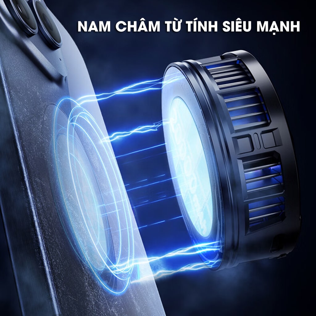 Quạt tản nhiệt điện thoại sò lạnh từ tính SL50 Pro đóng băng bề mặt có ngàm kẹp rời màn hình hiển thị nhiệt độ