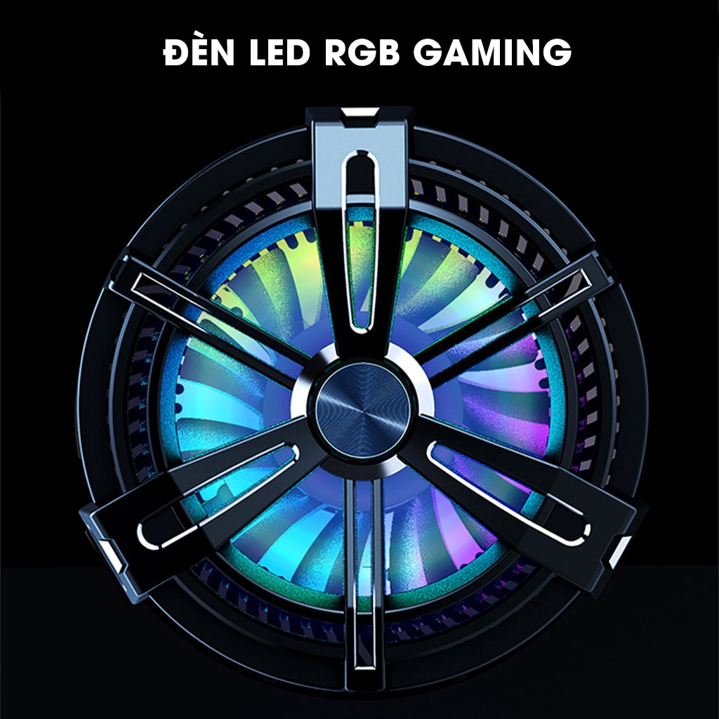 Quạt tản nhiệt điện thoại sò lạnh từ tính X12 công suất 10W Led RGB Gaming hỗ trợ tăng FPS Game Mobile Liên Quân Pubg FF